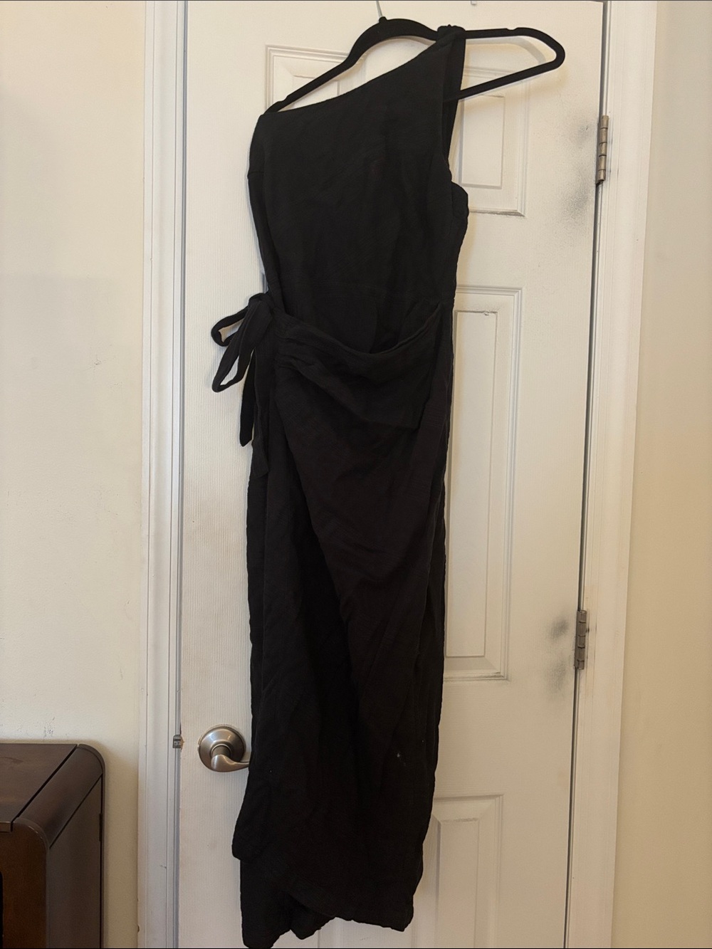 Free People Black One-Shoulder Maxi Dress